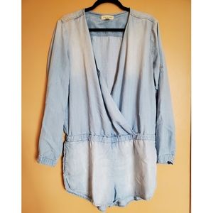 Cloth & Stone chambray shorts Romper